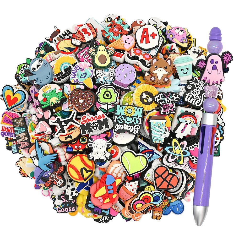 5177 400Pcs Silicone Focal Beads Bulk, Different Random Mix Collections